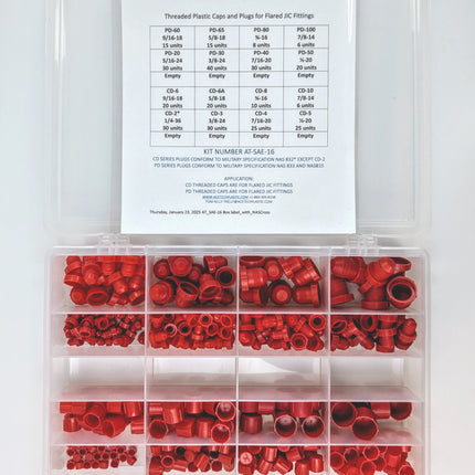 AT-SAE-16 – SAE Thread Cap & Plug Kit | 330 Piece FOD Protection Assortment