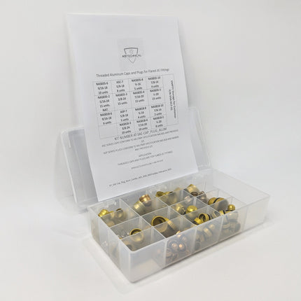 AT-ALUM-JIC-KIT – Aluminum Aircraft JIC Cap & Plug Kit | NAS835 / NAS818 FOD Protection Set