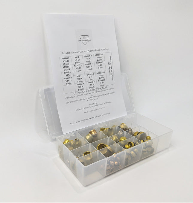 AT-ALUM-JIC-KIT – Aluminum Aircraft JIC Cap & Plug Kit | NAS835 / NAS818 FOD Protection Set
