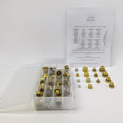 AT-ALUM-JIC-KIT – Aluminum Aircraft JIC Cap & Plug Kit | NAS835 / NAS818 FOD Protection Set